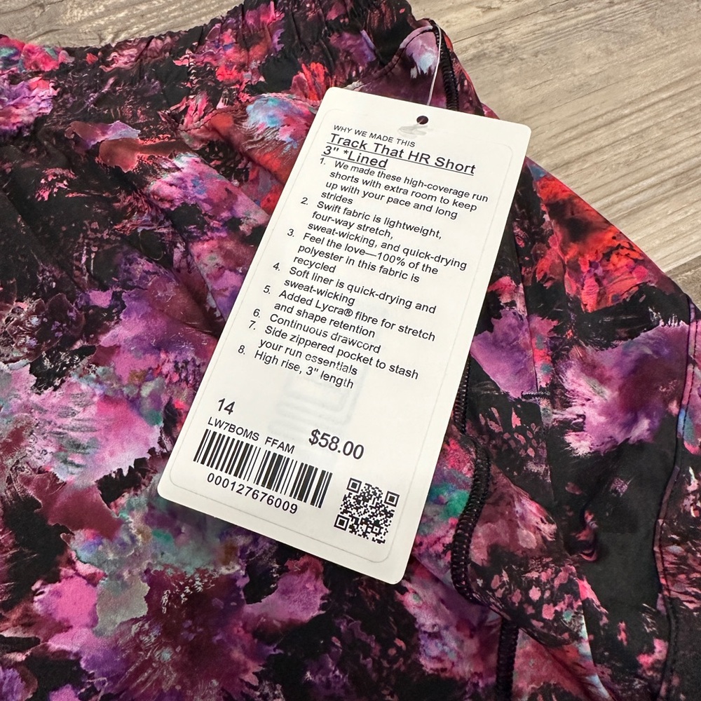 lululemon athletica Women's Athletic Shorts - Pink and Black